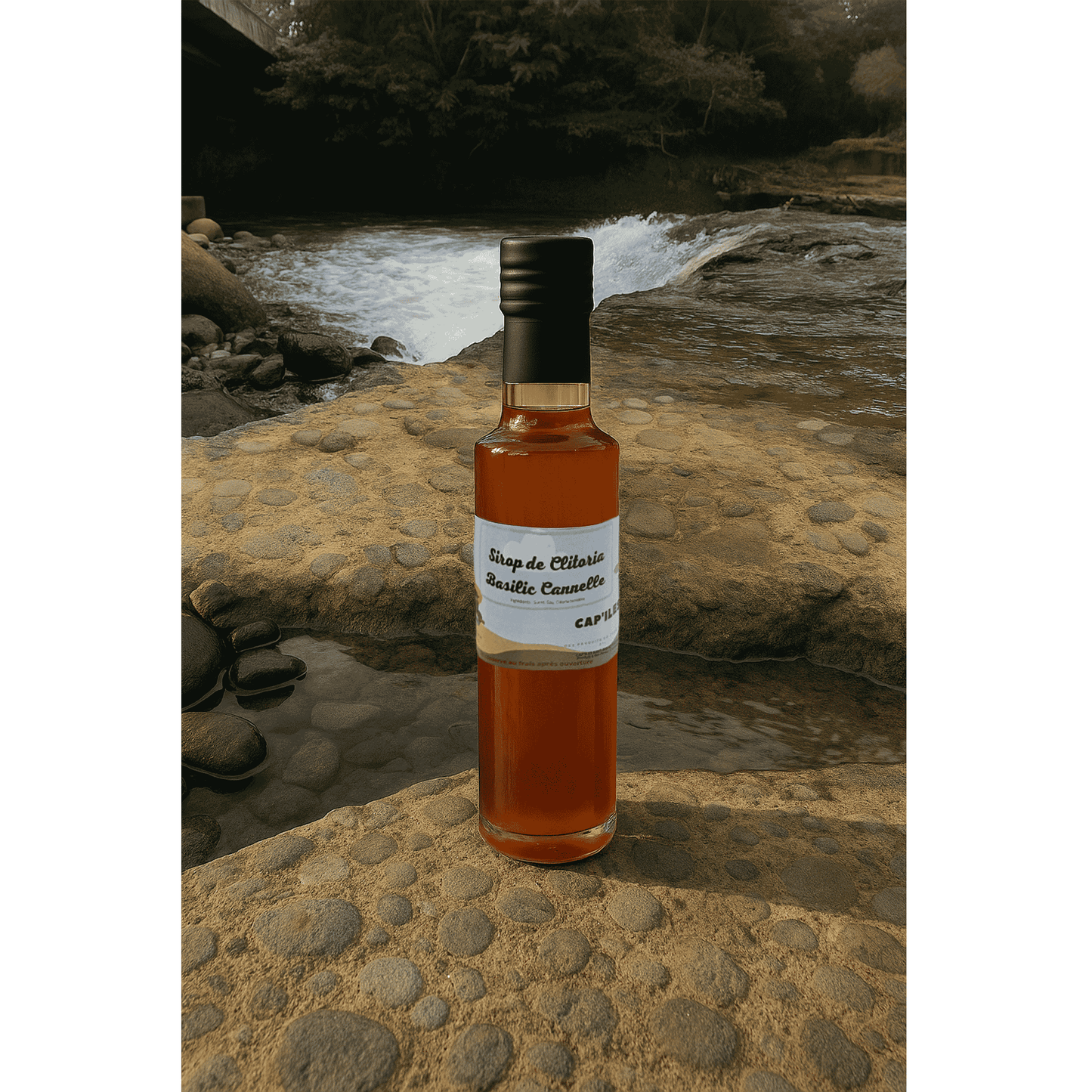 Sirop de clitoria basilic cannelle