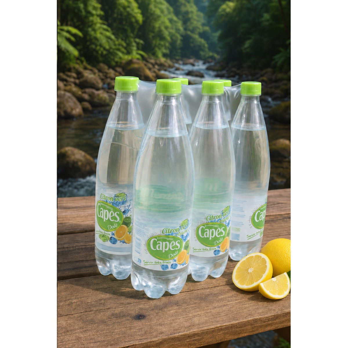 Eau Capès pétillante arome citron