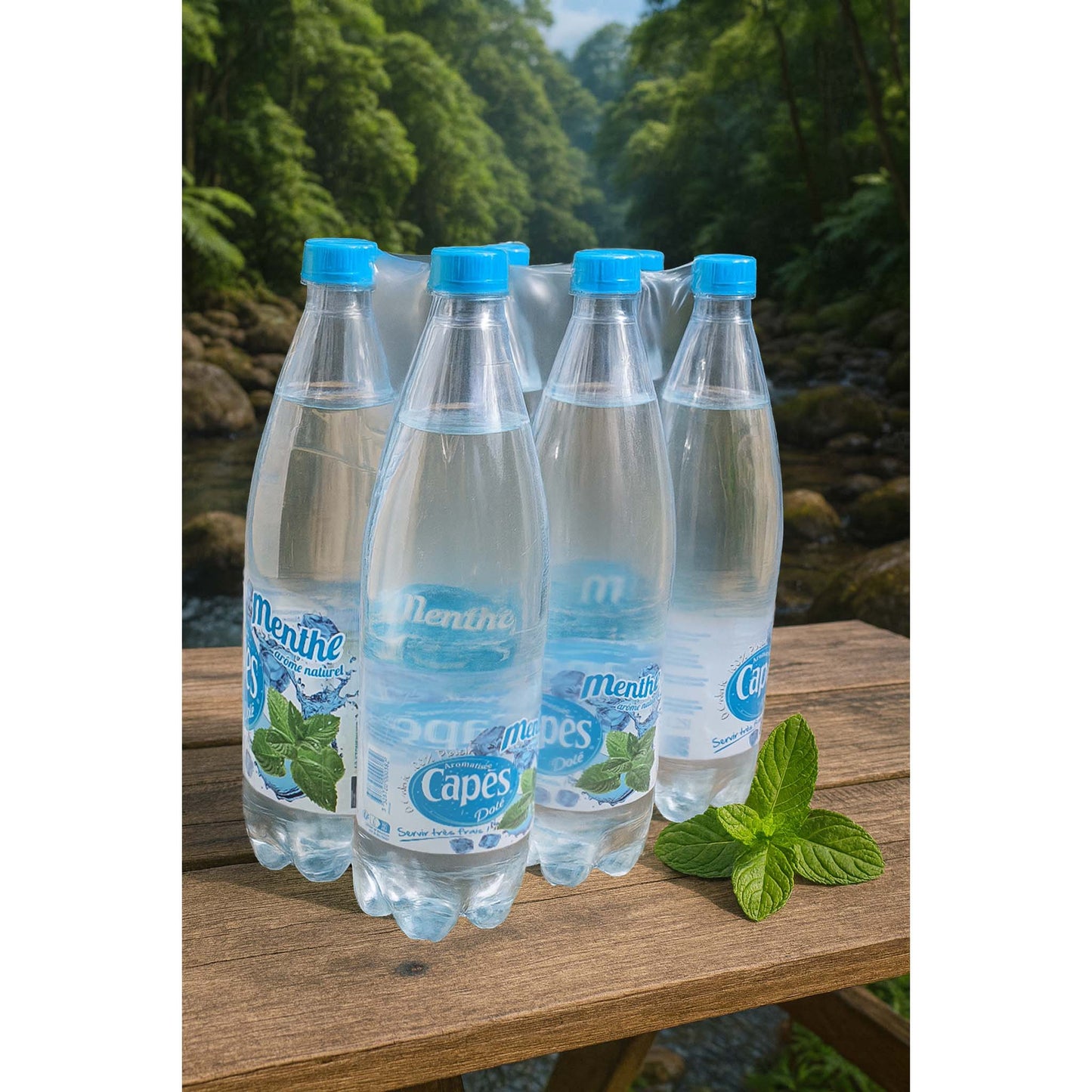 Eau Capès pétillante arome menthe
