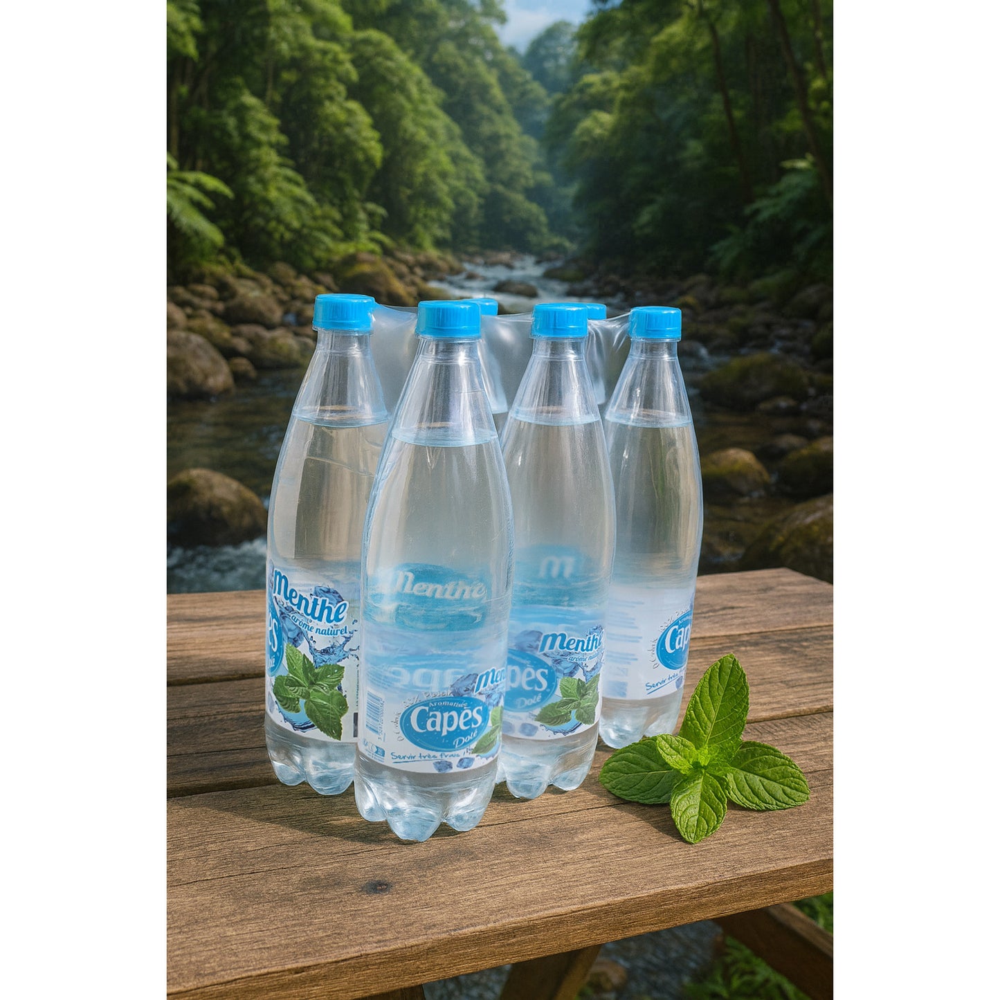 Eau Capès pétillante arome menthe